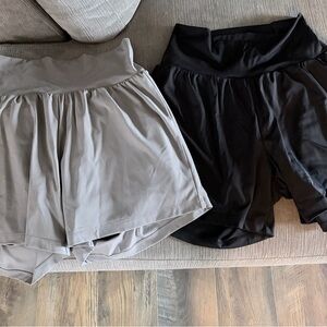HALARA Dual-Pack  Shorts in Black and Light Gray  NWOT